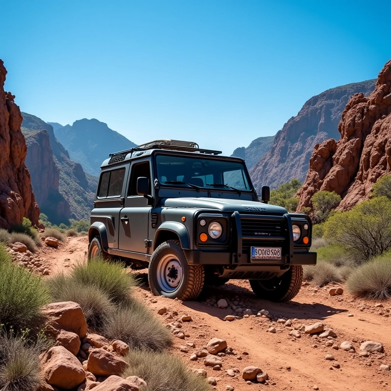 4x4 em terreno rochoso na Cidade de Pedra, Chapada.