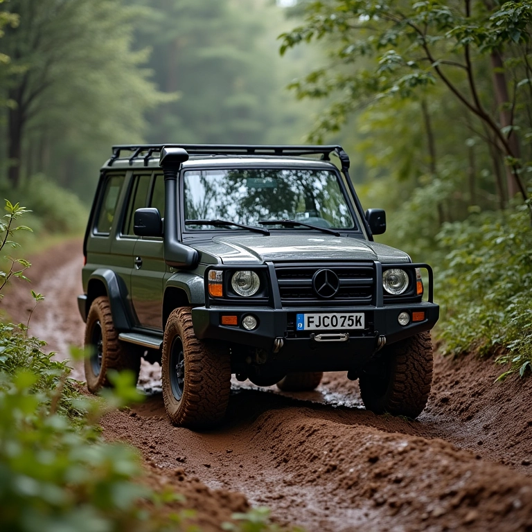 4x4 em trilha lamacenta respeitando a natureza.