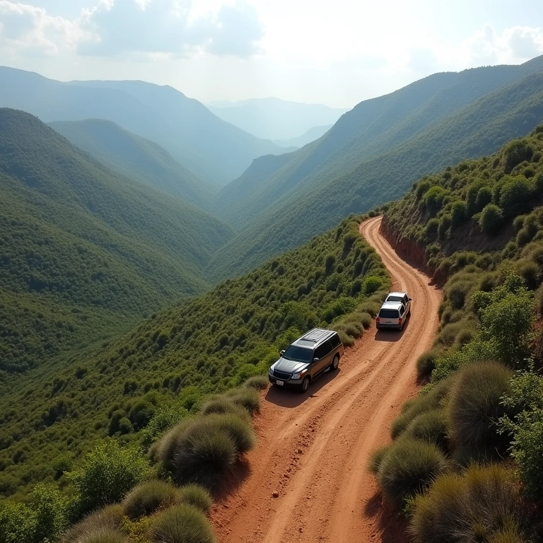 4x4 na Crista de Galo com vista panorâmica, Chapada.