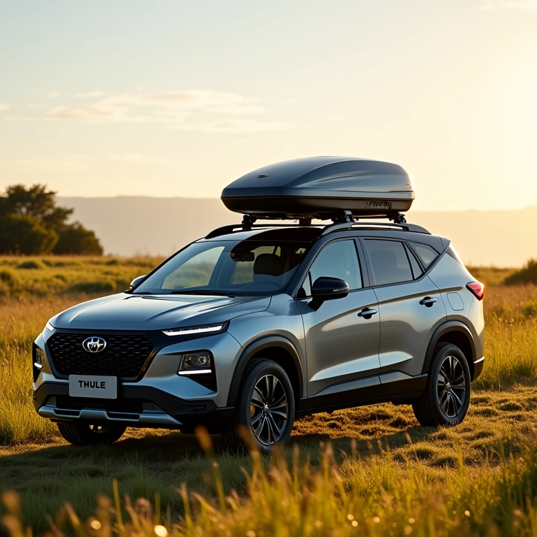 Bagageiro de Teto Thule Motion XT instalado em um SUV.