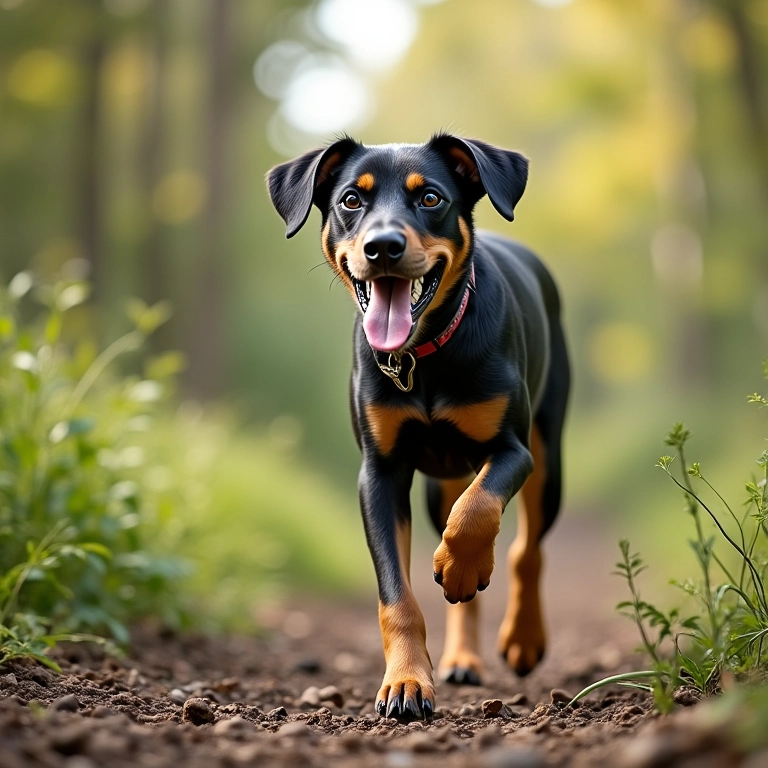 Bota Decathlon Forclaz MT100 em trilha simples.