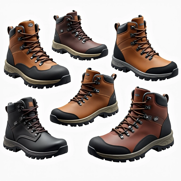 Botas de trilha de marcas renomadas.