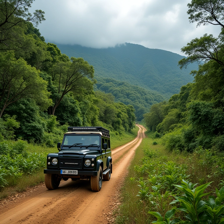 Caminho de Darwin: veículo off road superando terreno desafiador.