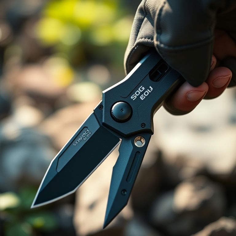 Canivete SOG PowerLock EOD com alicate robusto.
