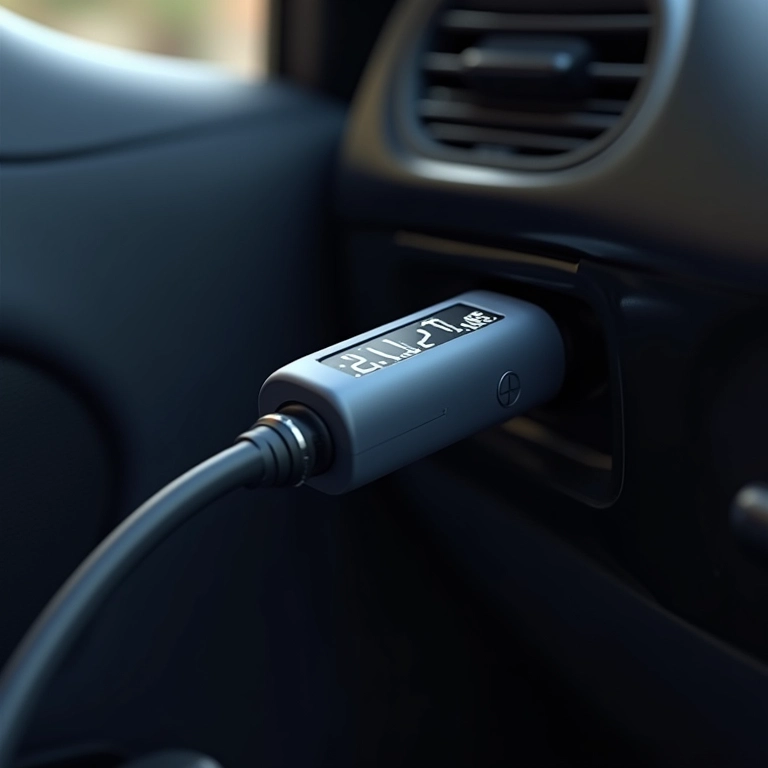 Carregador veicular Xiaomi 100W com display digital mostrando a potência.