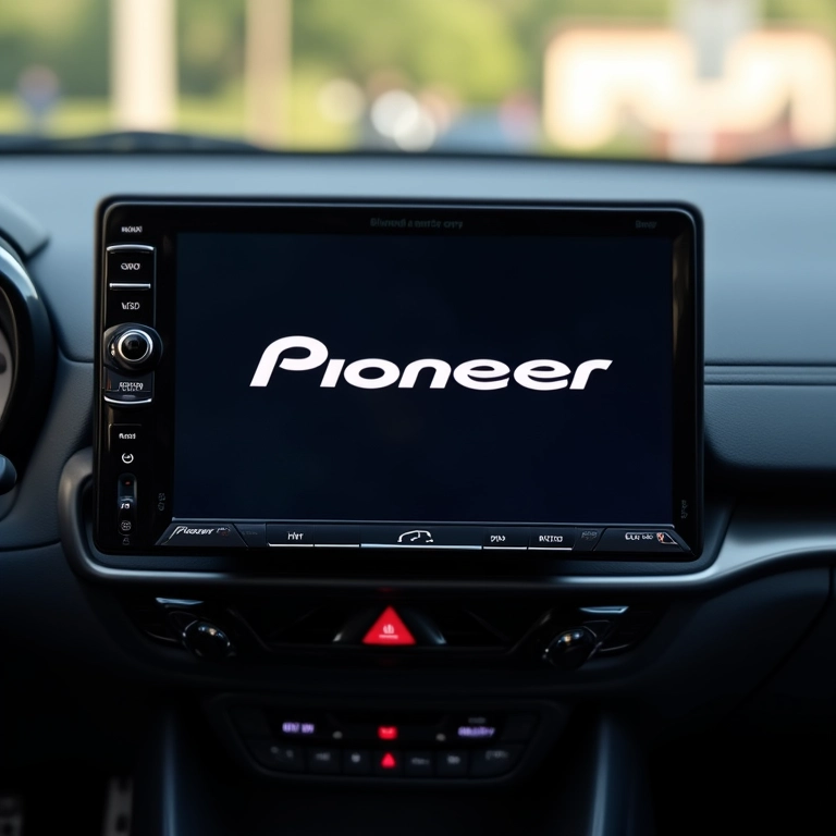 Central multimídia Pioneer instalada em um carro.