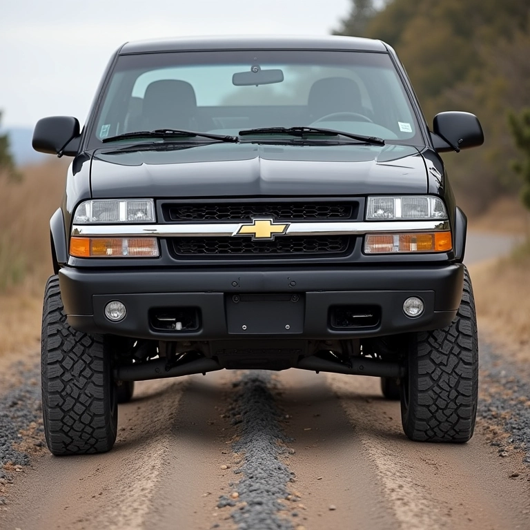 Chevrolet S10 com pneus Falken Wildpeak A/T3W em estrada de terra.