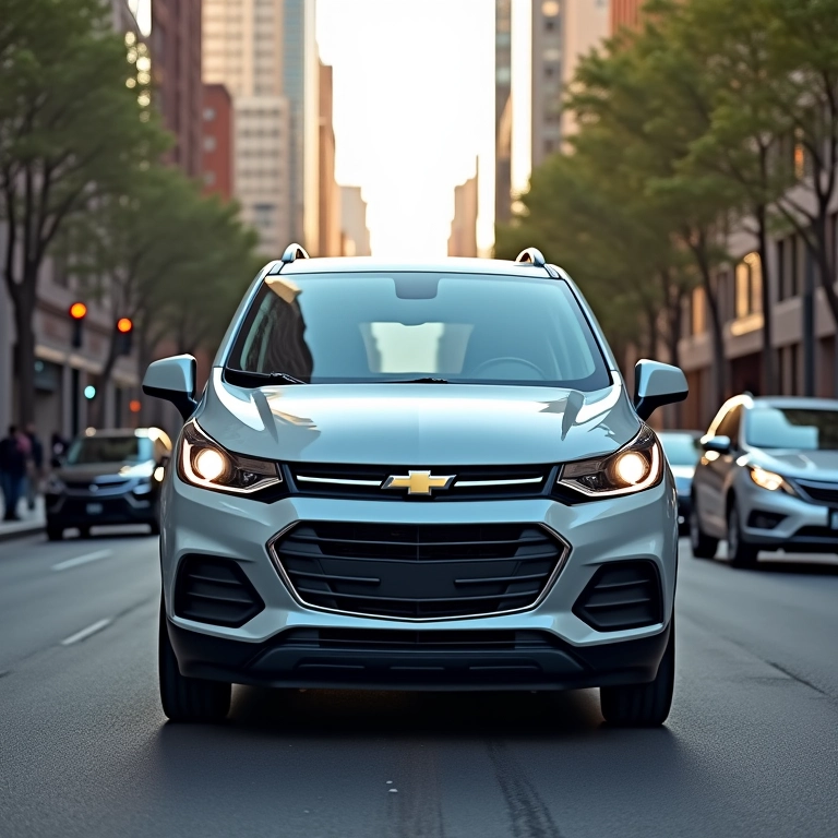 Chevrolet Tracker estacionado em rua da cidade.