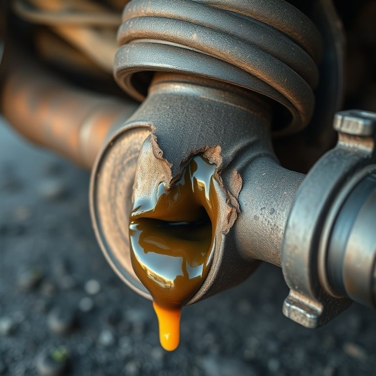 Coifa da homocinética danificada.