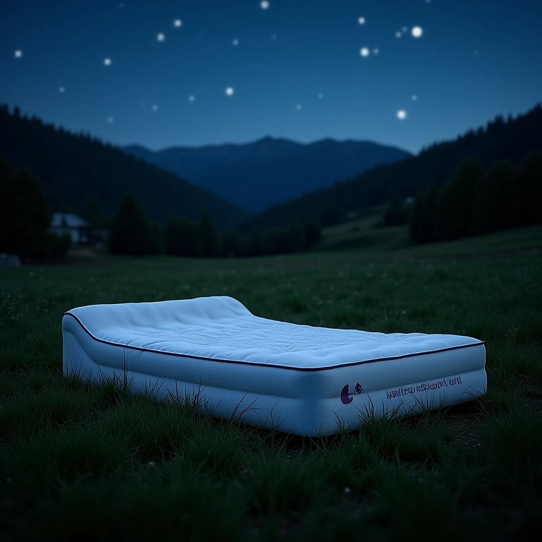 Colchão de espuma de memória para camping.