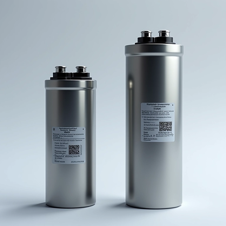 Comparação entre megacapacitor e capacitor comum.