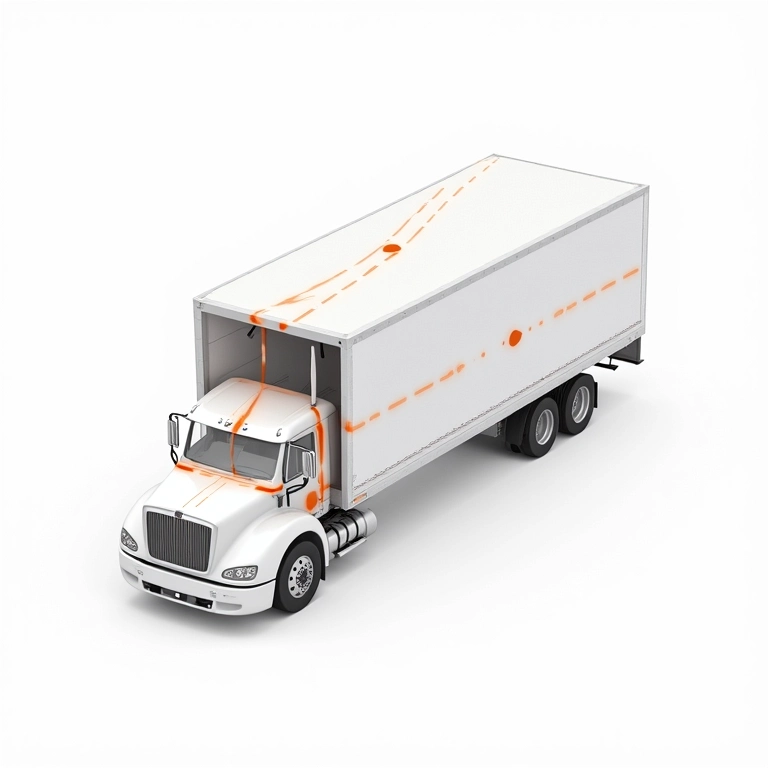 Diagrama da distribuição de peso correta em um trailer.