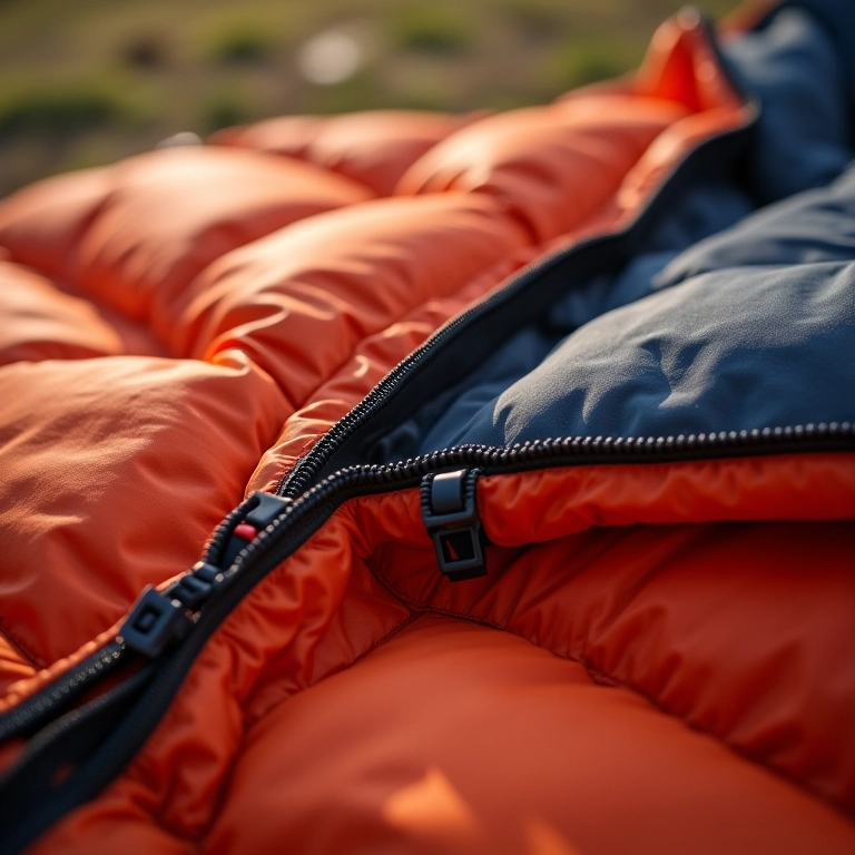 Durabilidade e resistência de um saco de dormir.