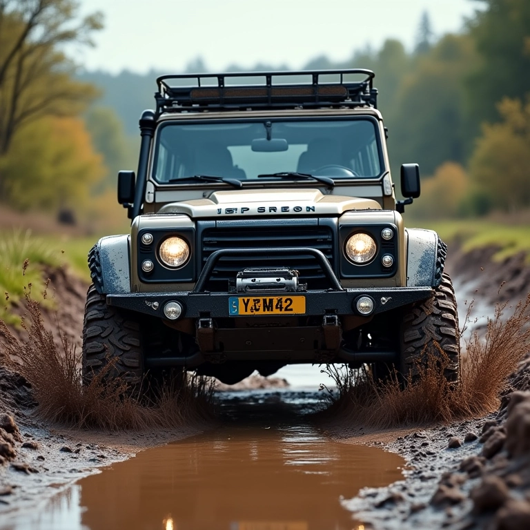Escolhendo a marcha certa na lama.