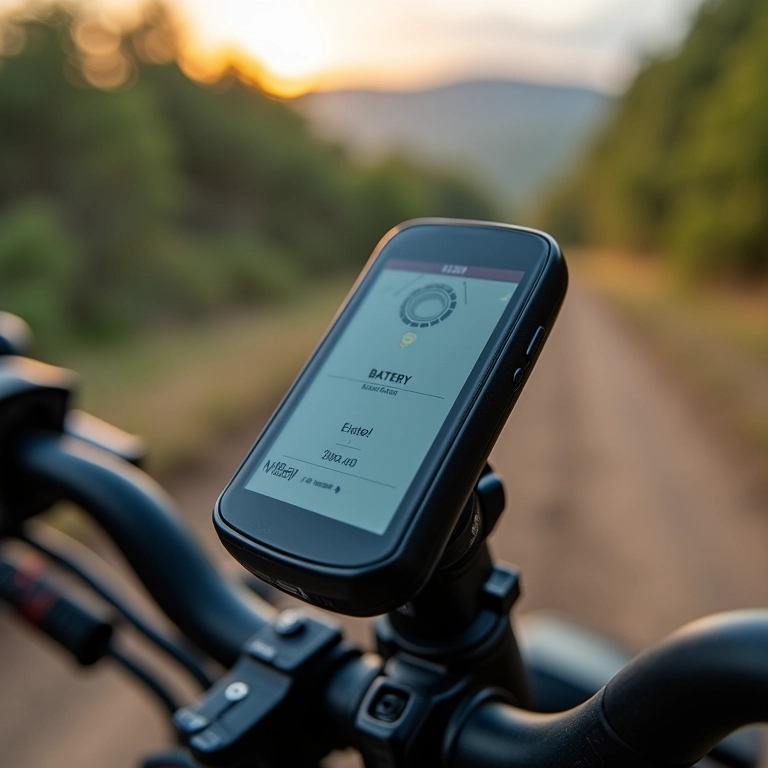 GPS com bateria de longa duração após uso intenso.