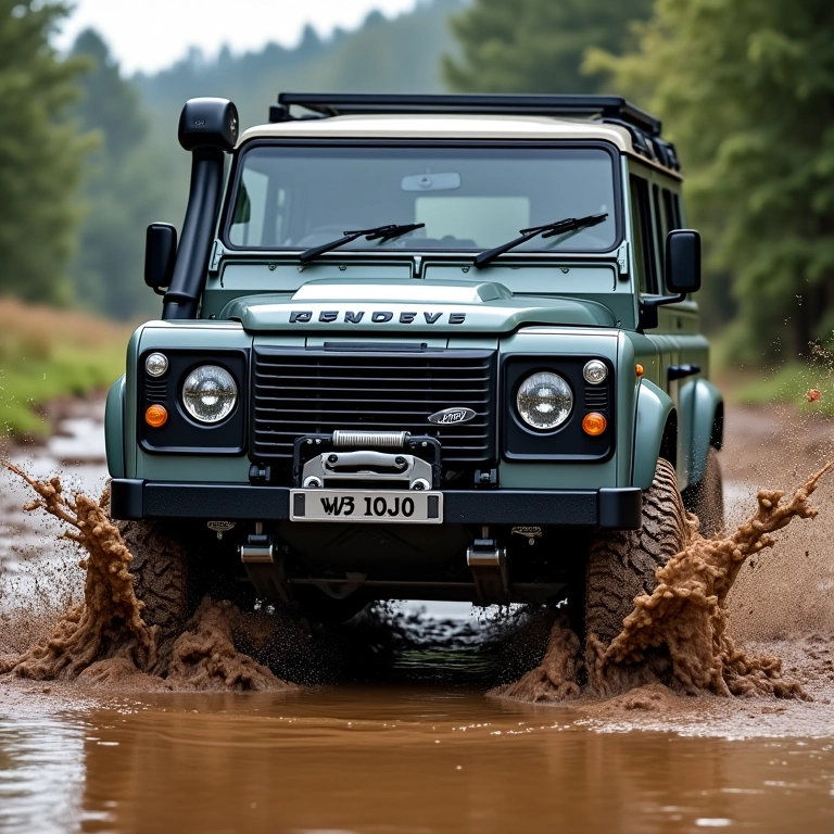 Guincho RUNVA EWX9500 instalado em um Land Rover.