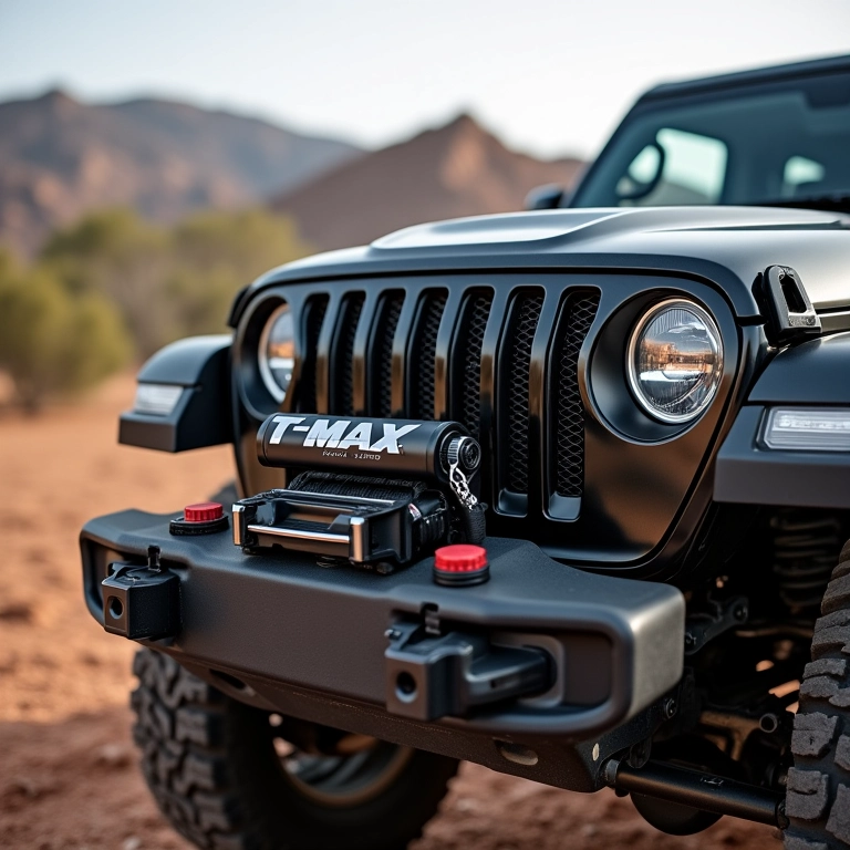 Guincho T-MAX Outback Series instalado em veículo off-road.