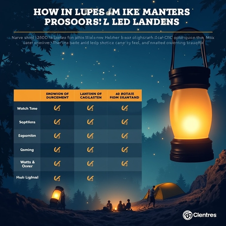 Infográfico comparando lumens e watts em lampiões de LED.