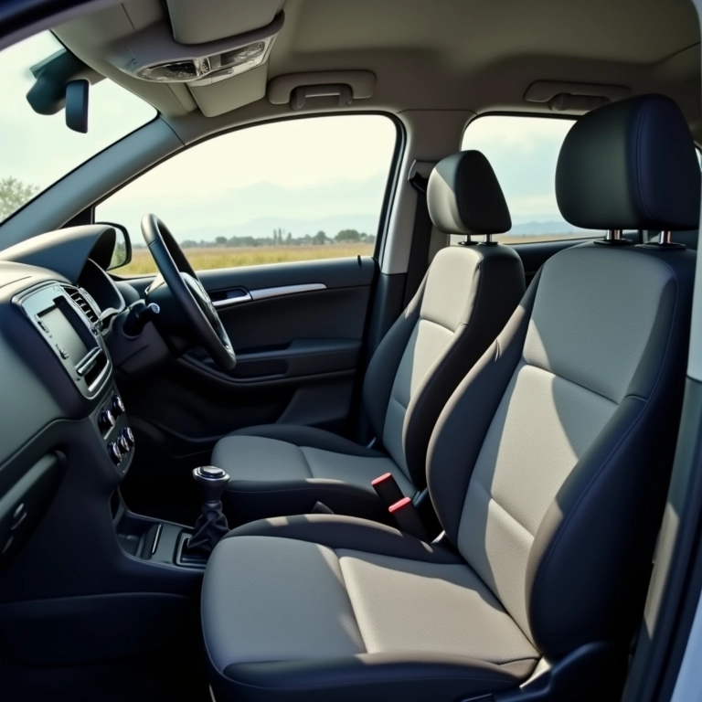 Interior de um VW Gol conservado.