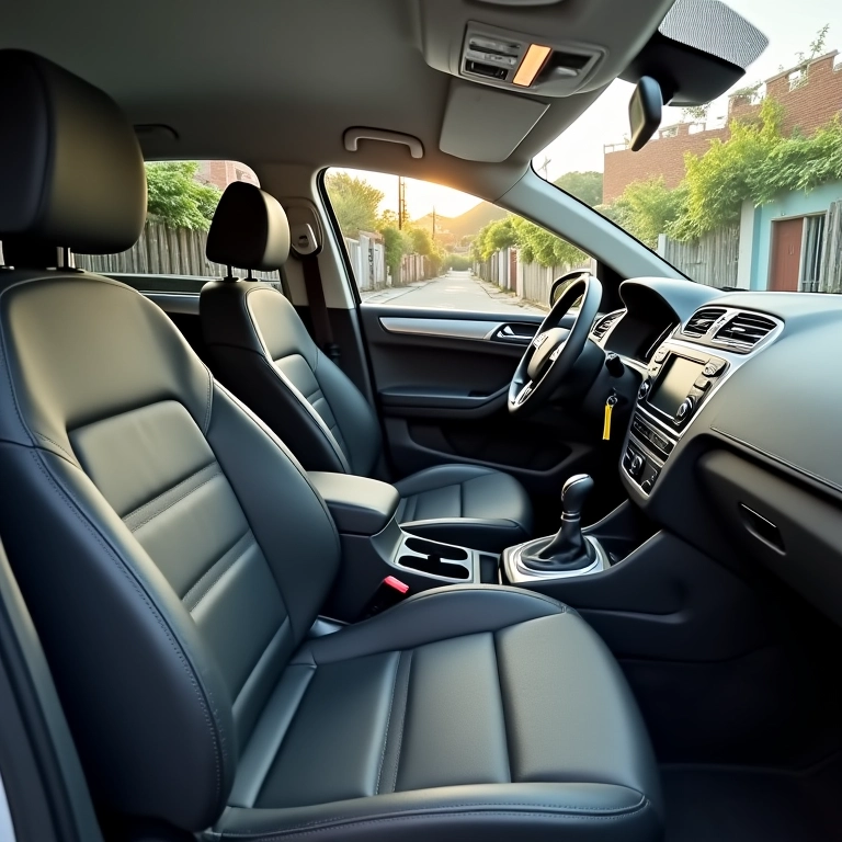 Interior de um VW Gol G5 espaçoso e confortável.