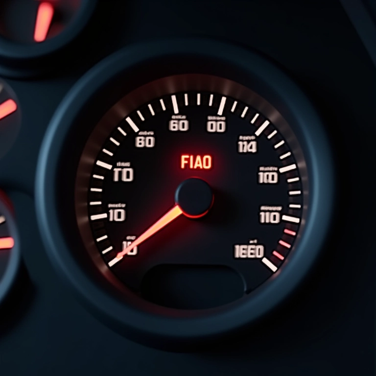 Medidor de combustível de um Fiat Palio mostrando sua eficiência.