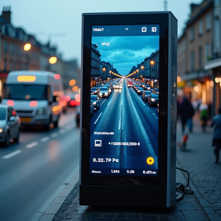 Painel de mensagem atualizando informações do trânsito em tempo real.