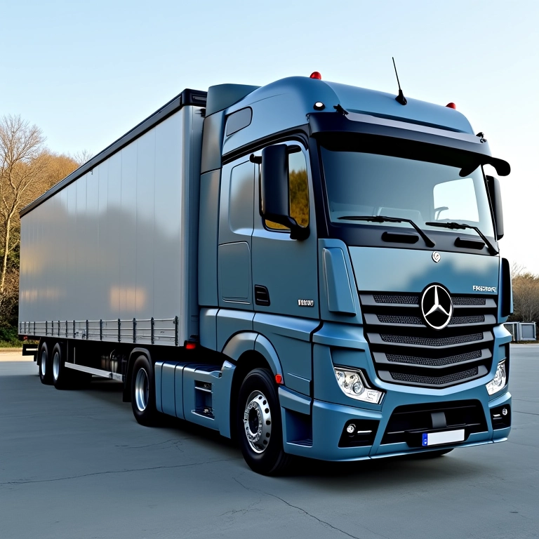 Painel de mensagem variável móvel sendo transportado em uma carreta.