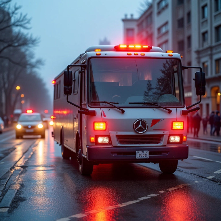 Painel móvel sinalizando situação de emergência em rodovia.