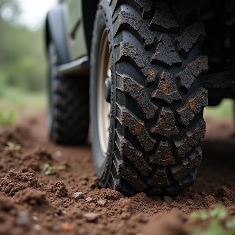 Pneus adequados para lama.