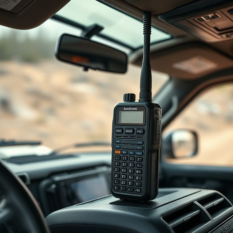Rádio Comunicador Baofeng UV-5R para comunicação em trilhas 4x4.