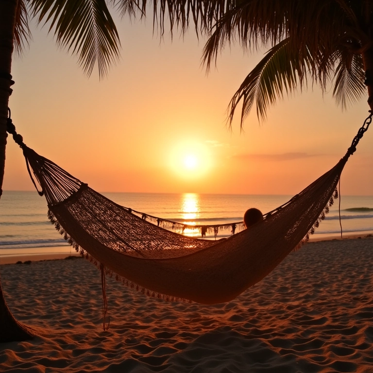 Rede na praia em Jericoacoara, CE.