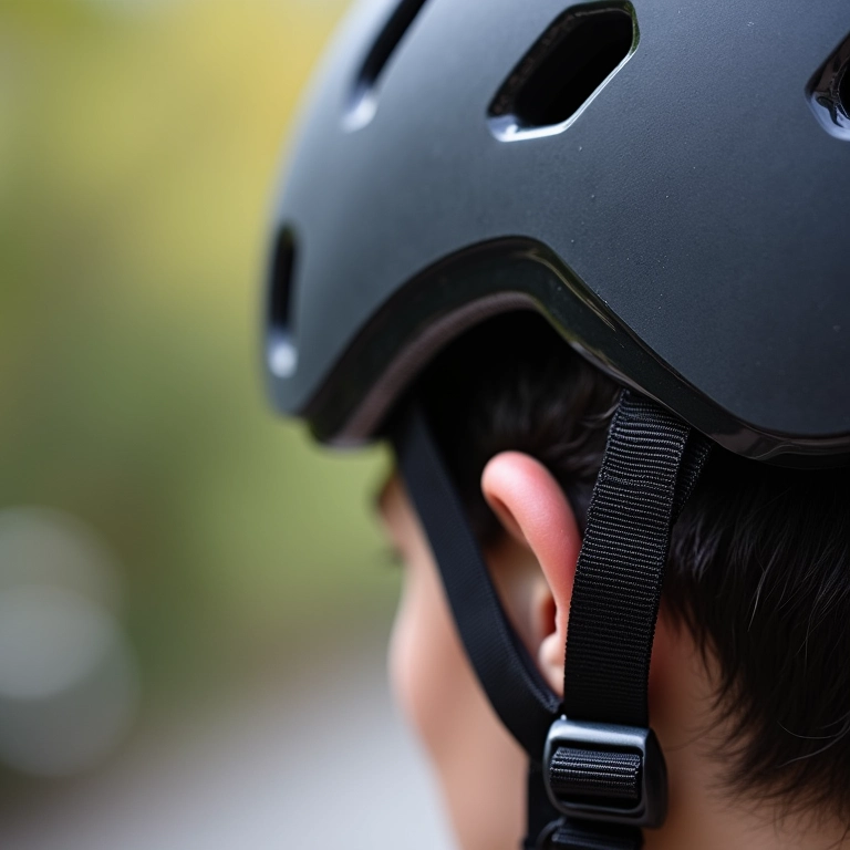 Sistema de fechamento de um capacete.