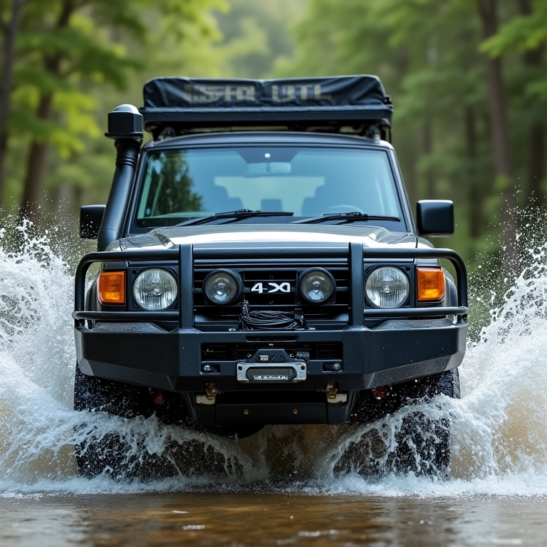 Snorkel Safari Snorkel instalado em um veículo 4x4.