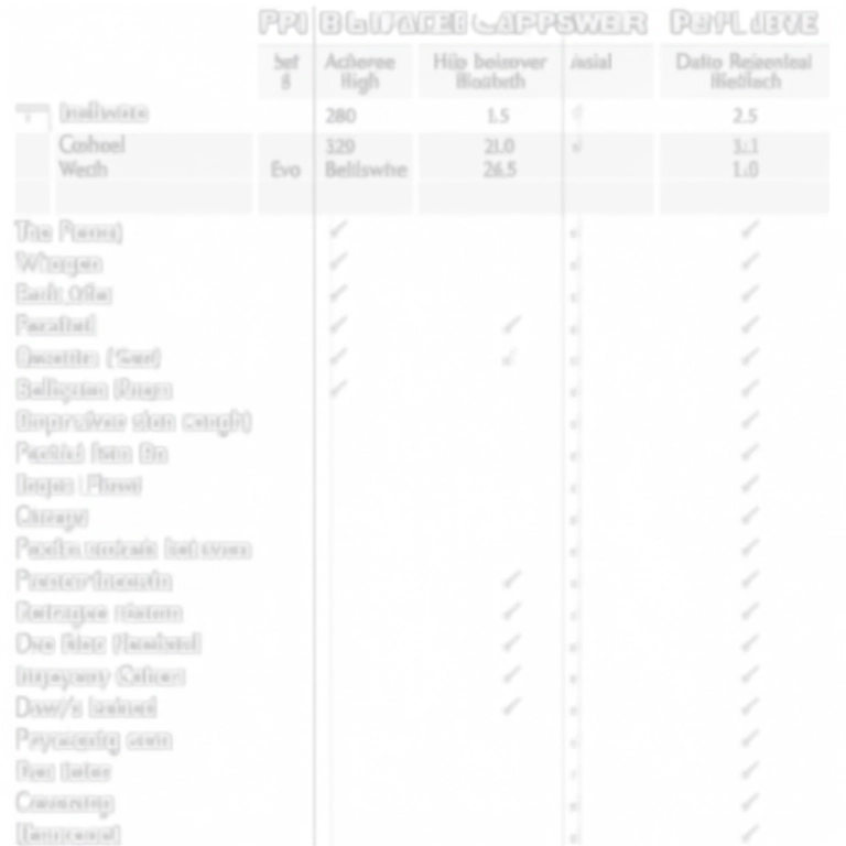 Tabela comparativa de lavadoras de alta pressão.