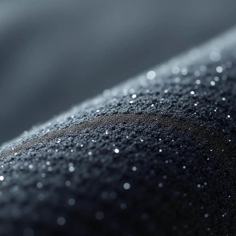 Textura de feltro agulhado automotivo em detalhe.