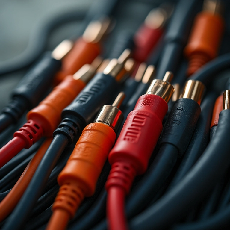 Variedade de cabos de bateria.