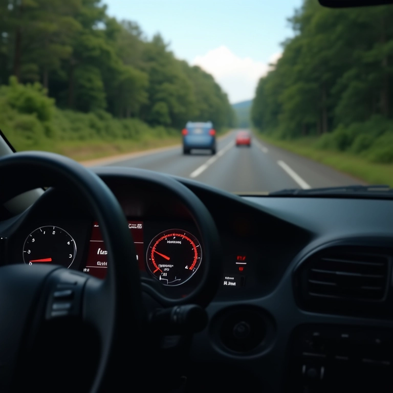 Velocímetro de carro mostrando a faixa de rotação ideal para economia de combustível.