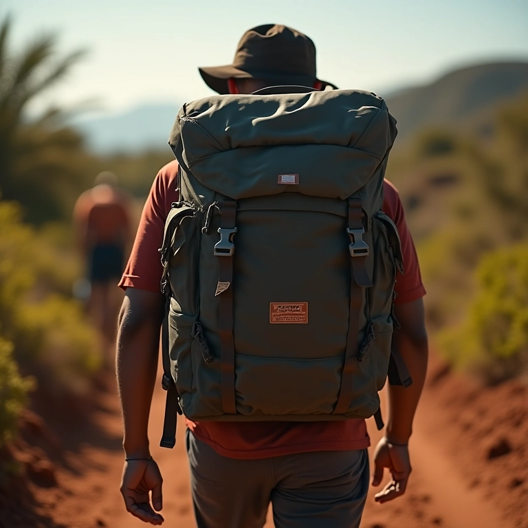 Viajantes diversos preparando mochila cargueira para longa viagem.