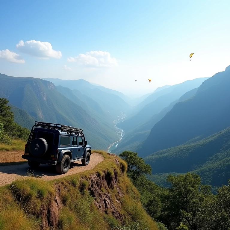 Vista panorâmica da Trilha da Rampa do Voo Livre em Domingos Martins.