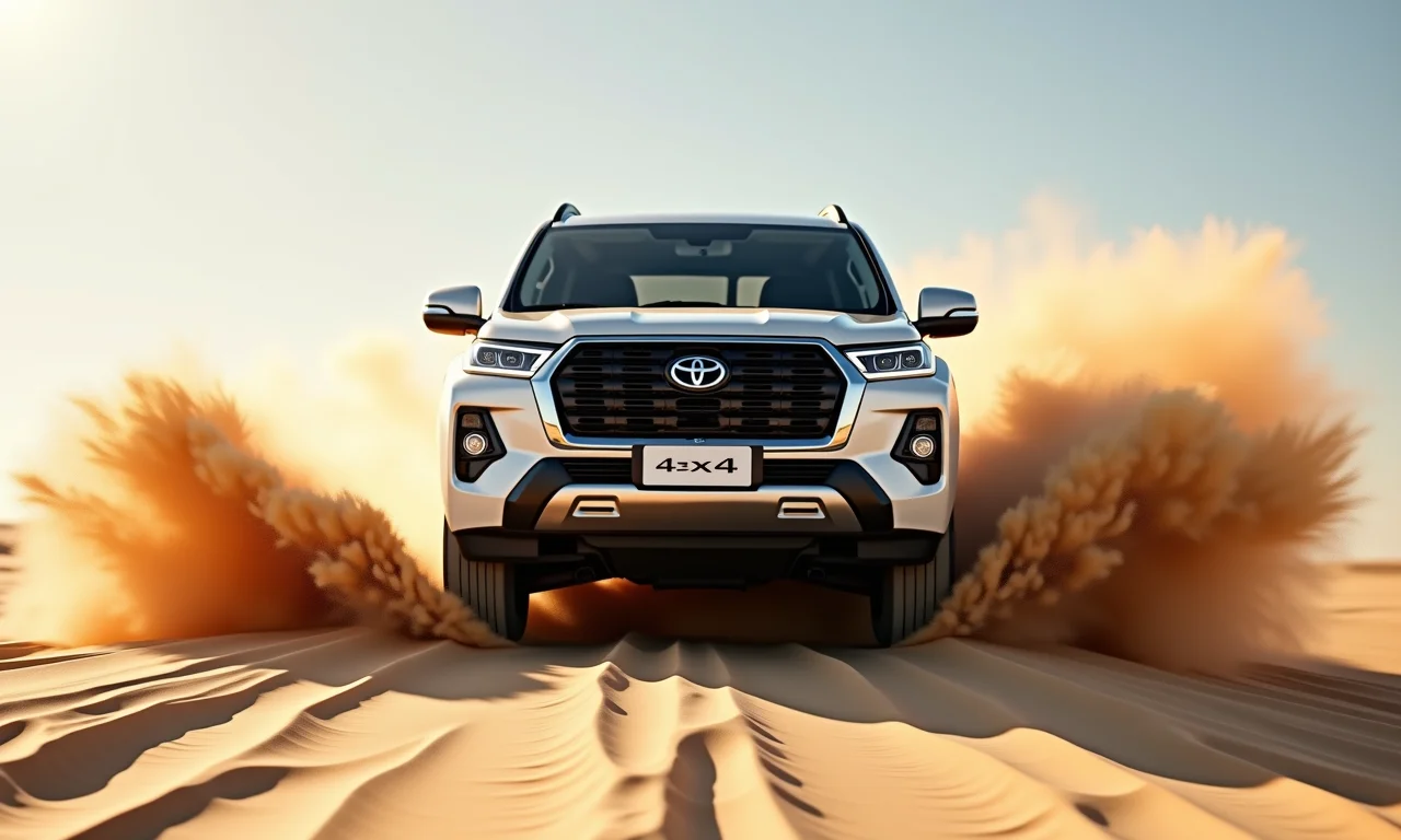 4x4 mantendo tração contínua na areia.