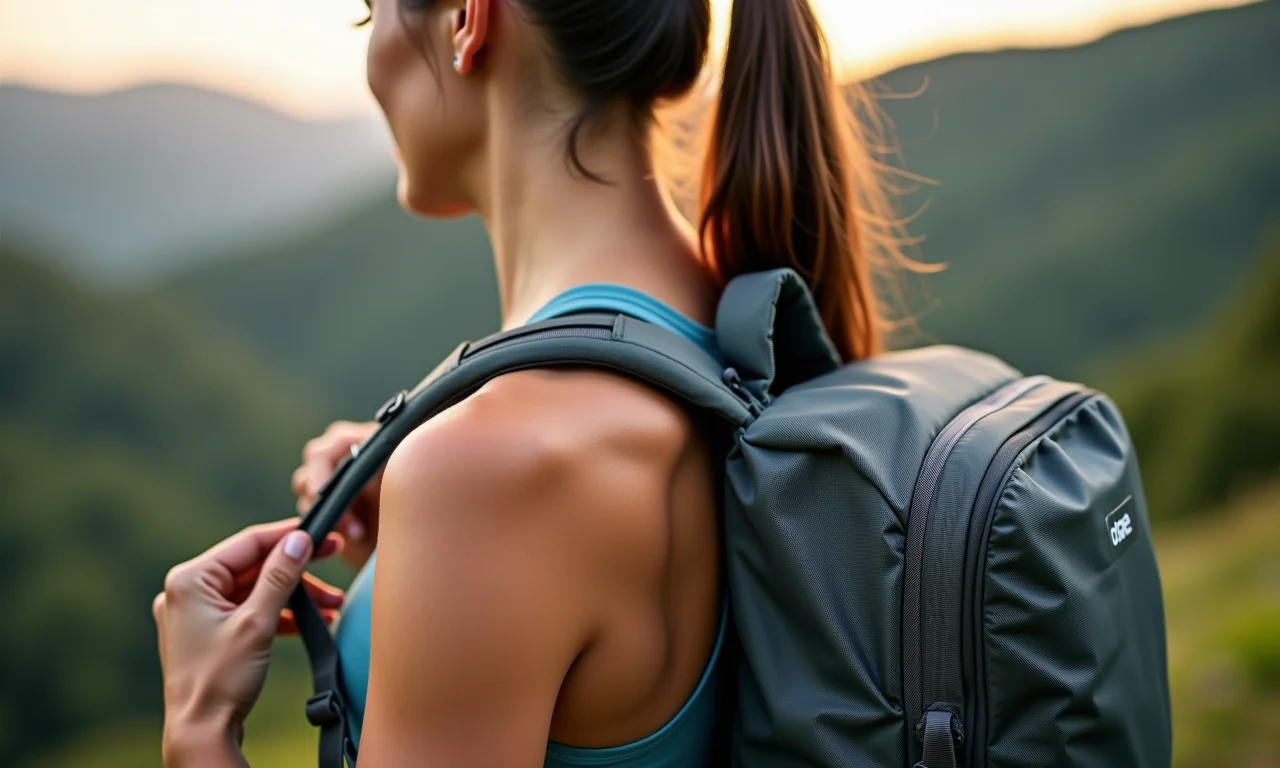Ajuste ergonômico de mochila cargueira feminina para conforto.