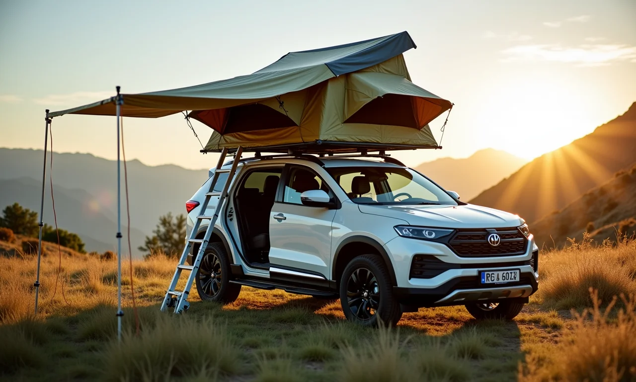 Barraca de teto Ecotrip Maggiolina com design diferenciado.