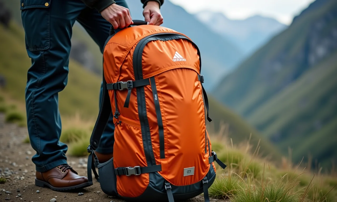 Barraca leve sendo compactada para transporte.