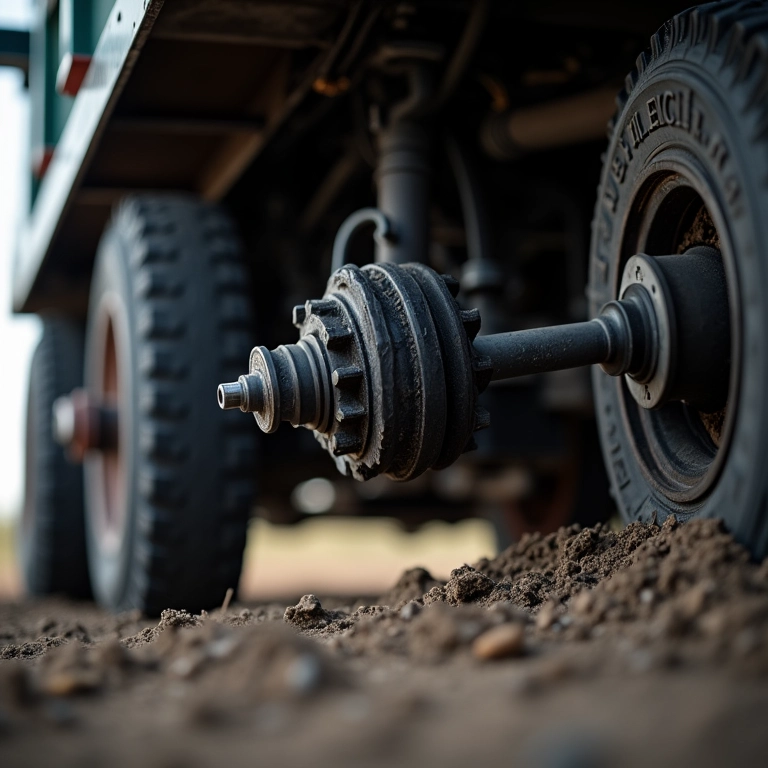 Bloqueio de diferencial acionado em eixo de veículo 4x4.