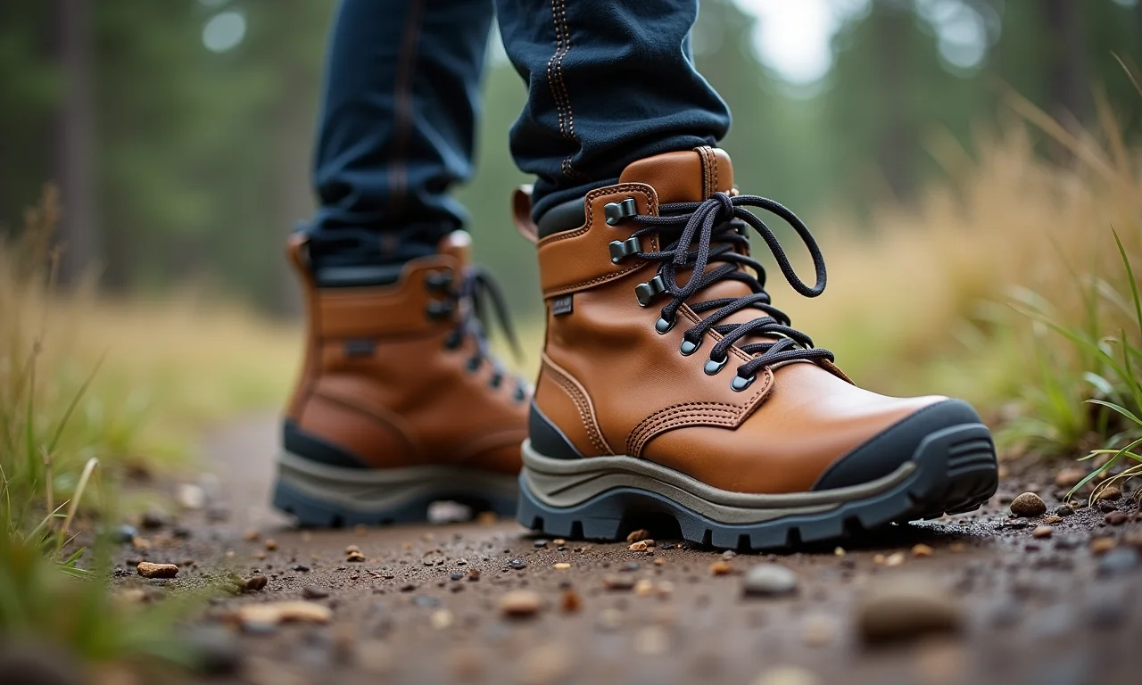 Bota Bull Terrier desgastada mostrando durabilidade.