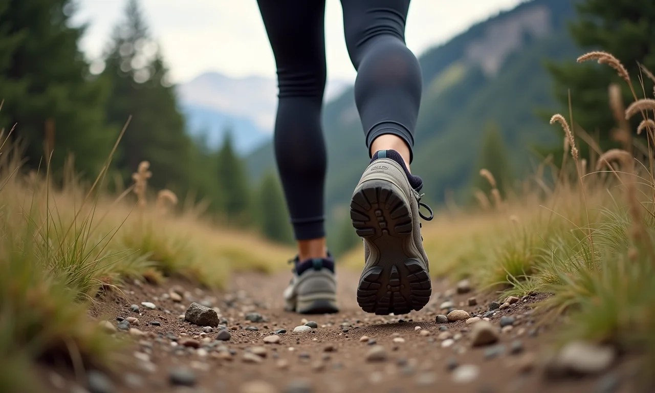 Bota de trilha de cano baixo oferecendo leveza e agilidade em trilha.