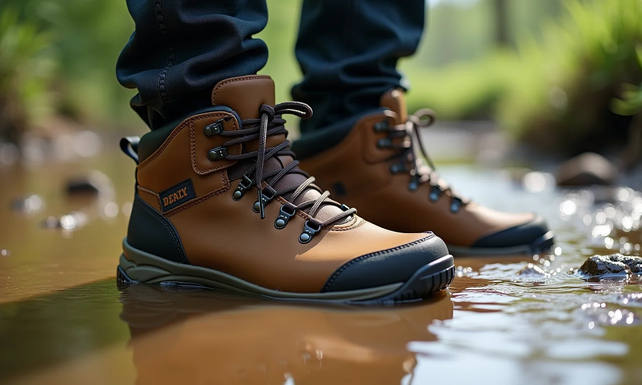 Bota Macboot resistente à água e lama.