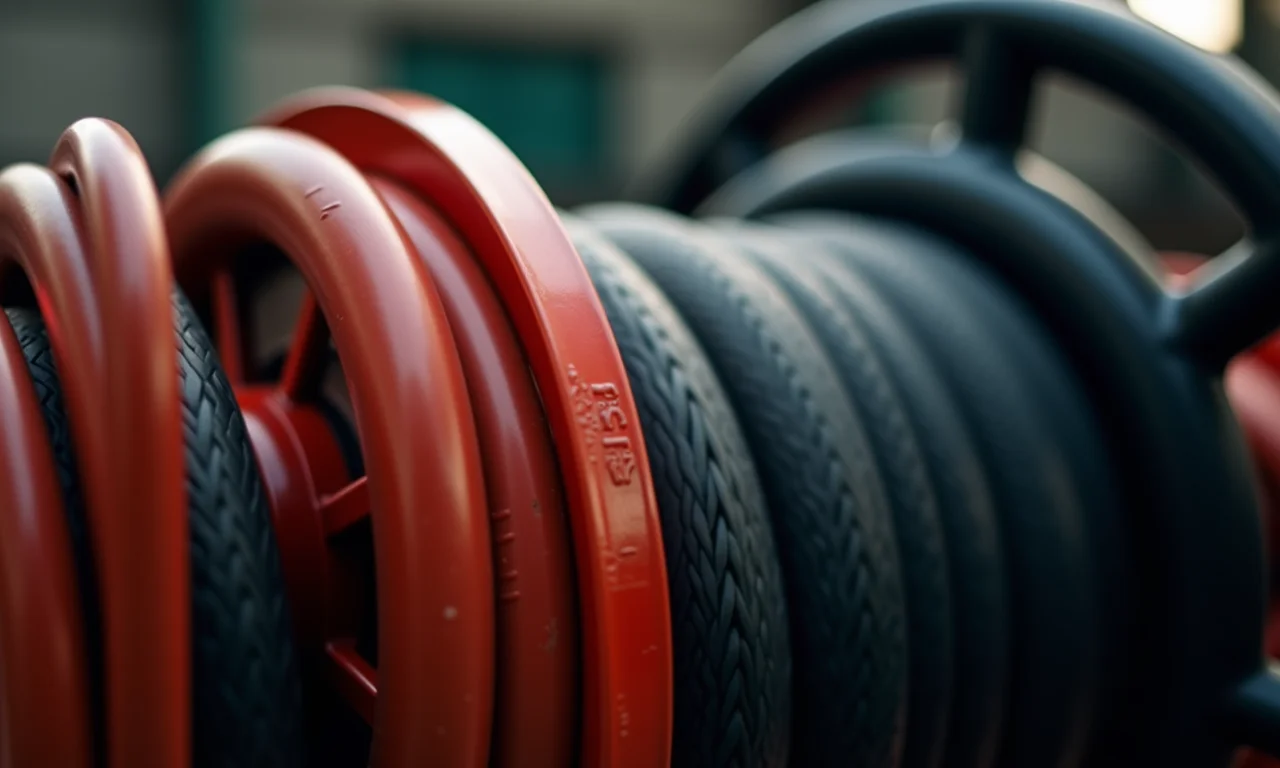 Cabo de guincho enrolando, foco na capacidade de tração.