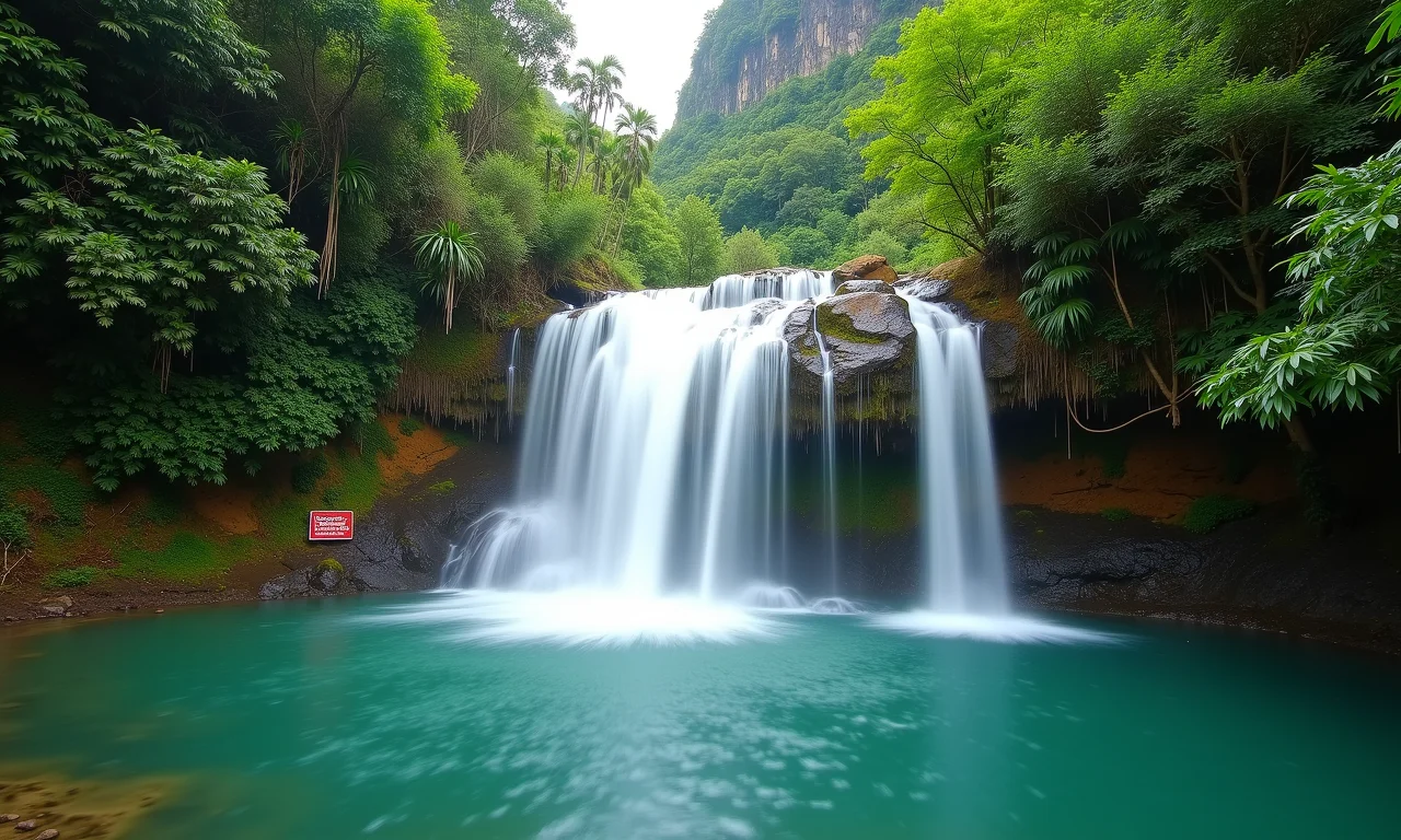 Cachoeira escondida na Serra do Intendente.