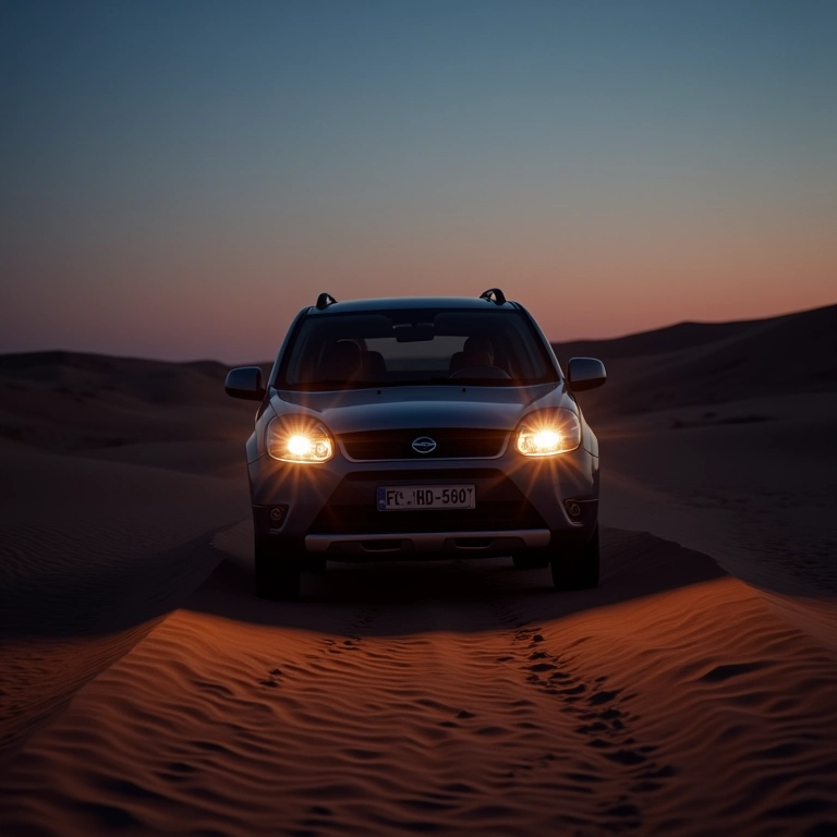 Carro atolado em área remota.